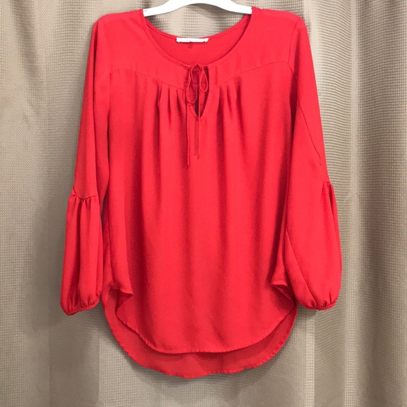 Violet & Claire Tops - VIOLET + CLAIRE RED BLOUSE